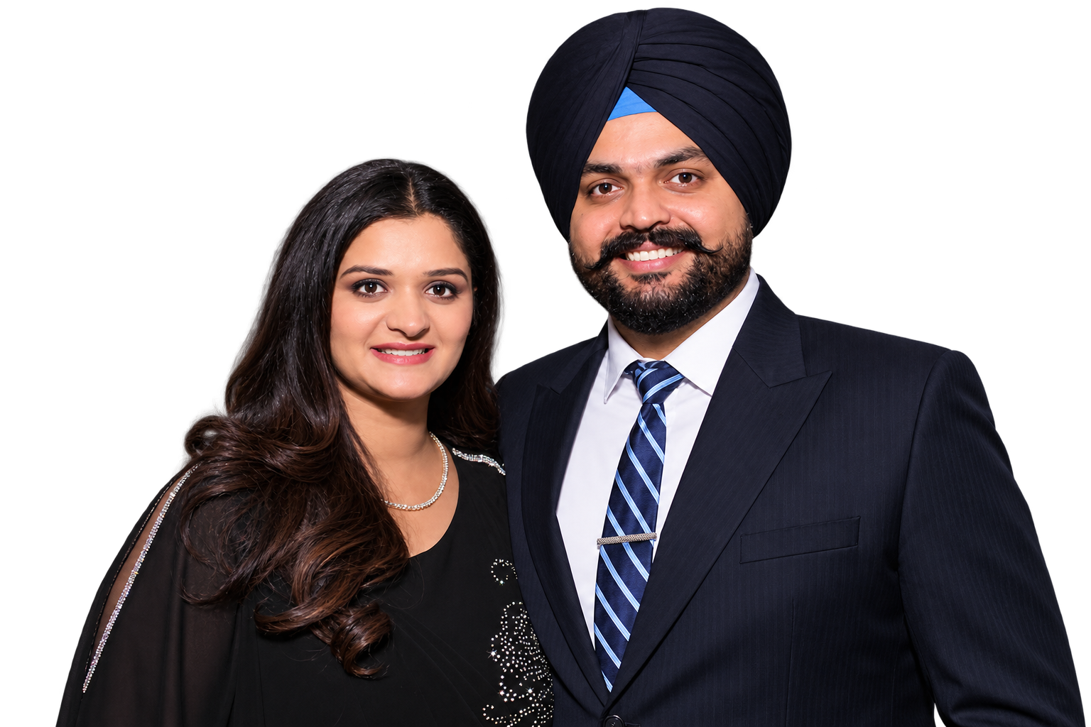 Prabhjap Sandhu with his wife
